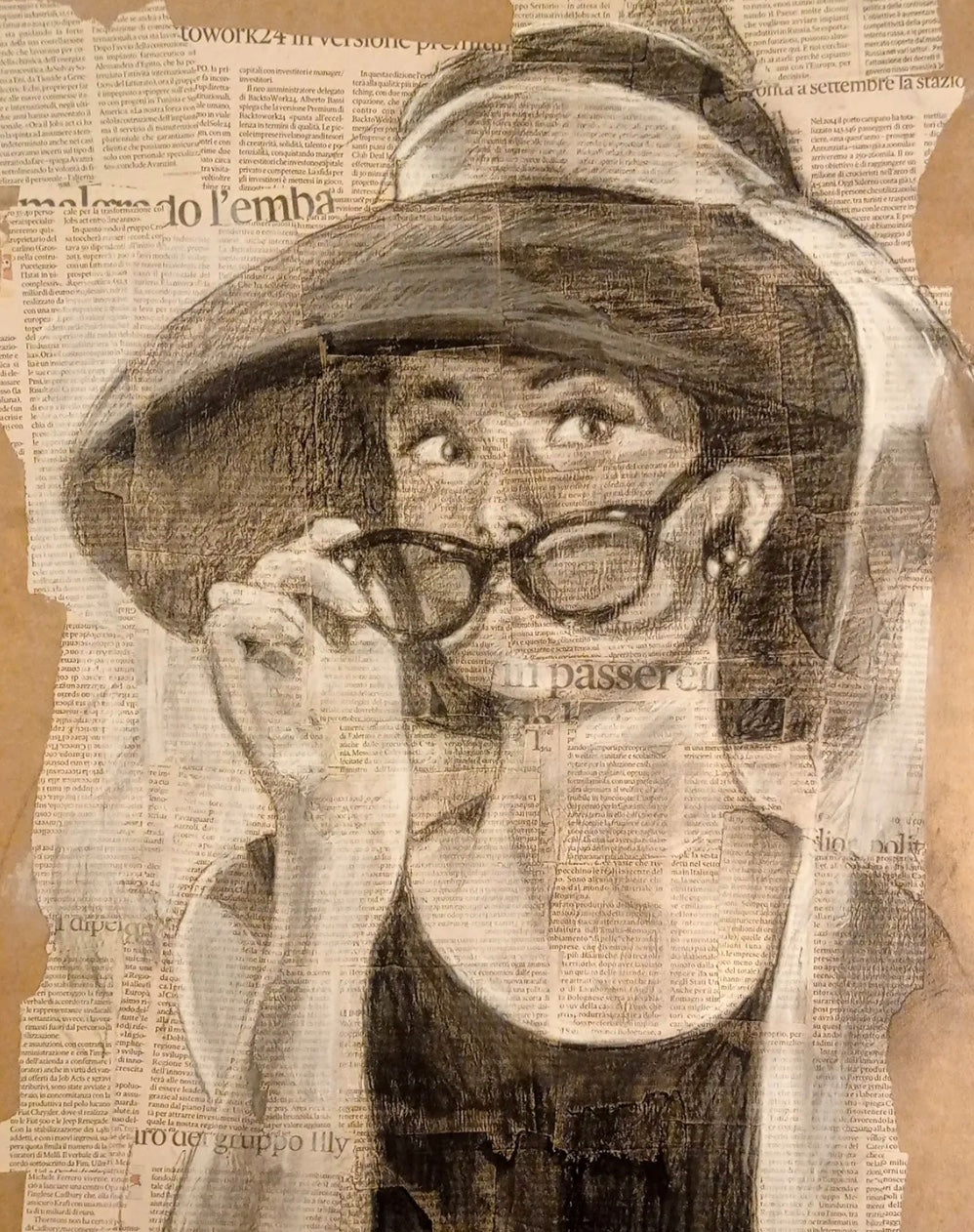 Sei un'opera d'arte - Ritratto con tecnica a carboncino o sanguigna