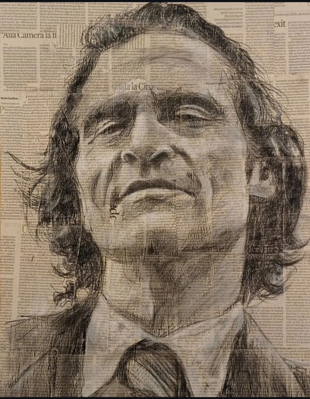 Sei un'opera d'arte - Ritratto con tecnica a carboncino o sanguigna