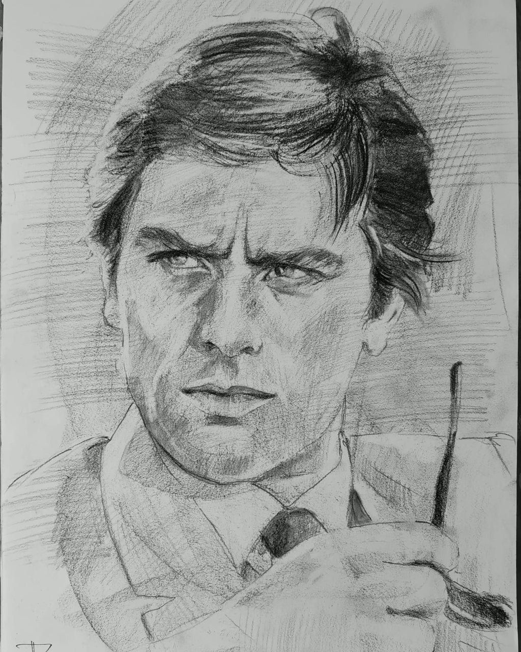 Sei un'opera d'arte - Ritratto con tecnica a carboncino o sanguigna