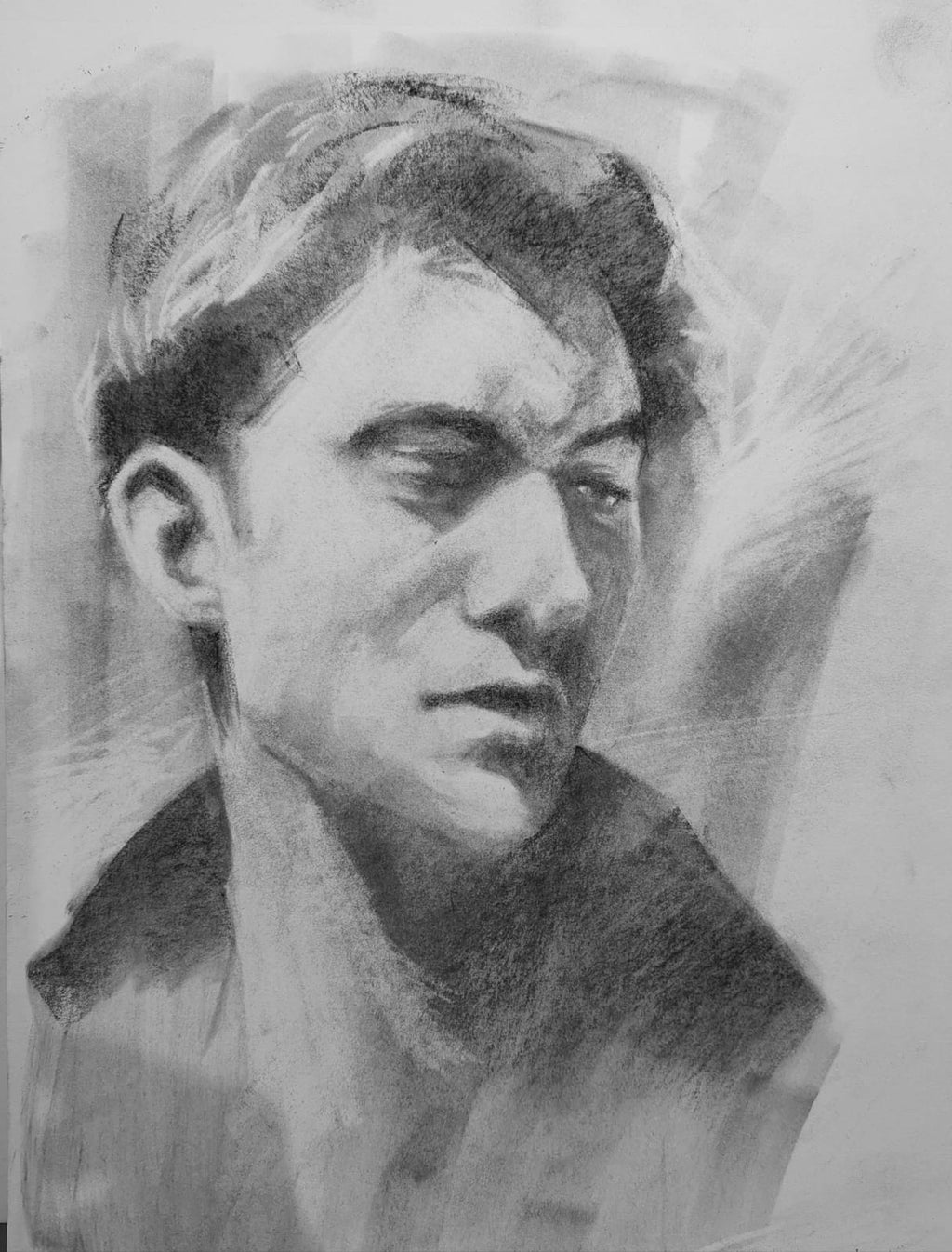 Sei un'opera d'arte - Ritratto con tecnica a carboncino o sanguigna